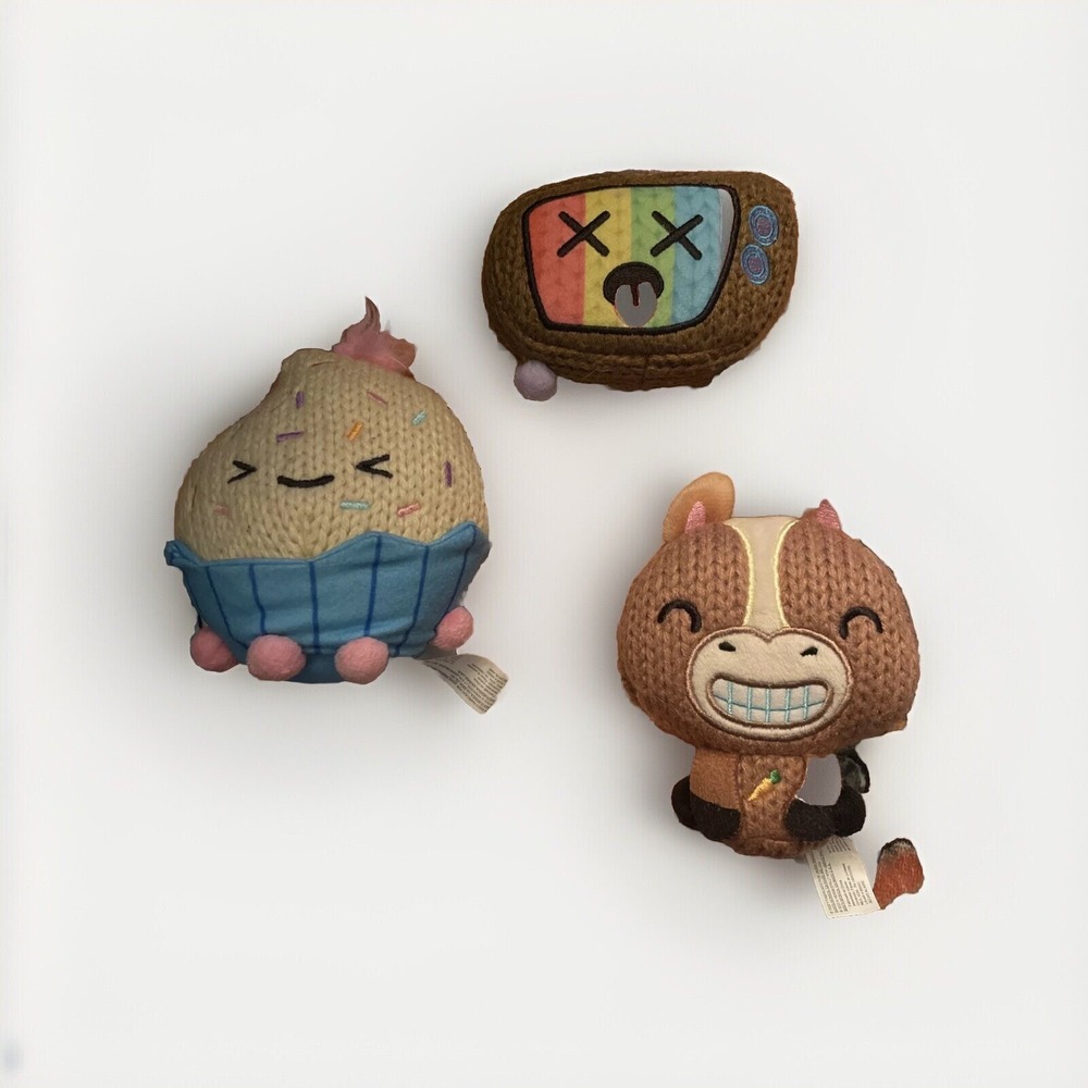 Jakks Wee Ami Amis Knit Plush - Lot Of 3